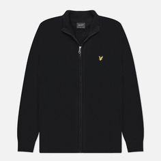 Мужской свитер Lyle & Scott Lambswool Blend Zip Through, цвет чёрный