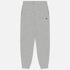 Мужские брюки Champion C Logo Fleece Slim Fit Joggers, цвет серый