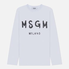 Женский лонгслив MSGM MSGM Milano Logo, цвет белый