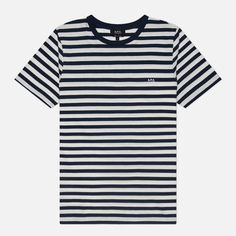 Мужская футболка A.P.C. Standard A.P.C. Brode Raye, цвет синий