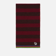 Шарф Paul Smith Zebra Stripe, цвет бордовый