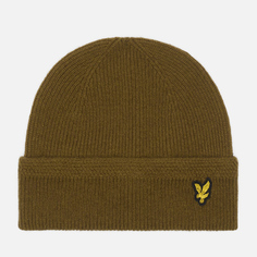 Шапка Lyle & Scott Racked Rib, цвет оливковый