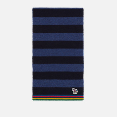 Шарф Paul Smith Zebra Stripe, цвет синий