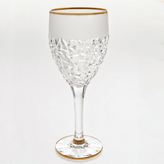 Набор бокалов для вина Bohemia Jihlava Nicolette золото, матовое напыление 270 мл 6 шт