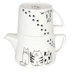 Набор KOENITZ чайник заварочный 650 мл + кружка 350 мл + подставка Коты