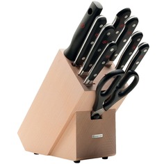 Набор ножей Wuesthof 9 предметов в деревянной подставке