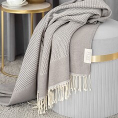 Плед Estia Вентас серый 140х180 см