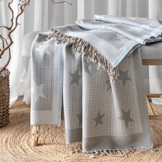 Плед Estia Селесте светло-серый 140х200+10х2 см