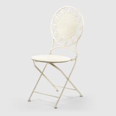 Стул садовый Anxi jiacheng металлический белый 43х48х95 см