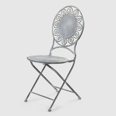 Стул садовый Anxi jiacheng металлический серый 43х48х95 см