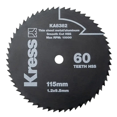 Диск по металлу и алюминию KRESS 60T HSS 115х1,2х9,5 мм