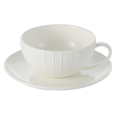 Чайная пара Gipfel Elegia чашка 120 мл, блюдце 15 см белый
