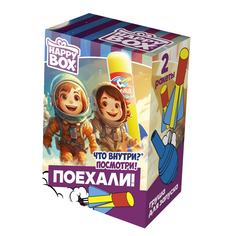 Карамель на палочке Happy box ракета с игрушкой 30 г