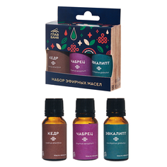 Набор масел эфирных "Главбаня"(кедр, чабрец, эвкалипт),3х15 мл