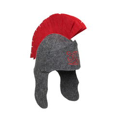 Шапка банная ГлавБаня "Гладиатор", войлок серый