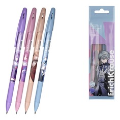 Набор шариковых ручек Erich Krause R-301 Stick&Grip Manga, цвет чернил синий, 4 шт