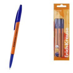 Набор шариковых ручек Erich Krause Slender Stick Orange, Super Glide Technology, цвет чернил синий, 4 шт