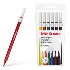 Фломастеры Erich Krause light в футляре 6 шт
