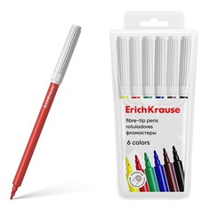 Фломастеры Erich Krause в футляре 6 шт