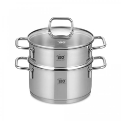 Пароварка Elo Citrin 18х9,5 см со стеклянной крышкой, 2 предмета (2,0 л, 1,6 л), 72718