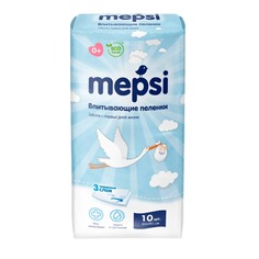 Детские пелёнки впитывающие 60х90 см 10 шт Mepsi