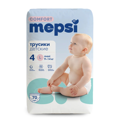 Подгузники-трусики Mepsi Comfort детские, L, 9-14 кг, 70 шт