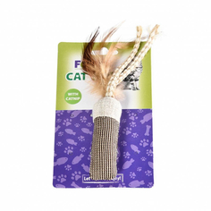 Игрушка кошачья Foxie мешочек с перьями и мятой