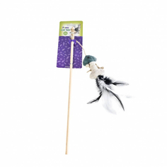 Игрушка кошачья Foxie дразнилка рыбка с пером