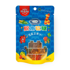 Конфеты жевательные Amos 4D лего, йогурт 72 г