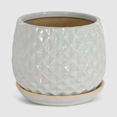 Горшок Viet Thanh для цветов с поддоном Белый ячейки d20