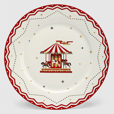 Тарелка White rabbit ny deer Carousel обеденная 26,7x26,7x2 см
