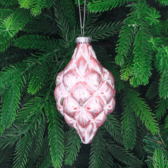 Шар стеклянный Yancheng Shiny розовый перламутр 6.5x13 см