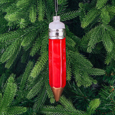 Игрушка ёлочная Yancheng Shiny украшение стеклянное карандаш 3,2х17,5 см