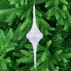 Игрушка ёлочная Yancheng Shiny украшение подвесное стеклянное 6,5х27 см