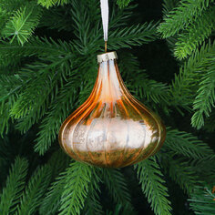 Игрушка ёлочная Yancheng Shiny шар стеклянный бронзовый 8 см