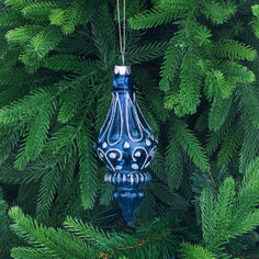 Игрушка ёлочная Yancheng Shiny стеклянная подвесная 6х6х14 см