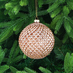 Игрушка ёлочная Yancheng Shiny шар стеклянный бронзовый 12 см