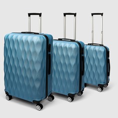 Набор чемоданов Smarter Luggage 3 размеров: 20, 24,28, синий