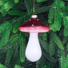 Шар стеклянный Yancheng Shiny новогодний гриб 9x9x13.5 см