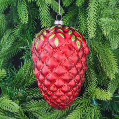 Шар стеклянный Yancheng Shiny новогодний шишка 9x9x14 см